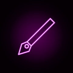 pen neon icon. Elements of finance set. Simple icon for websites, web design, mobile app, info graphics