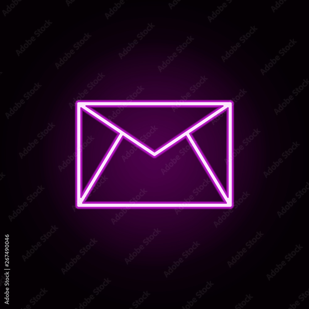 Poster writing mail neon icon. elements of finance set. simple icon for websites, web design, mobile app, i