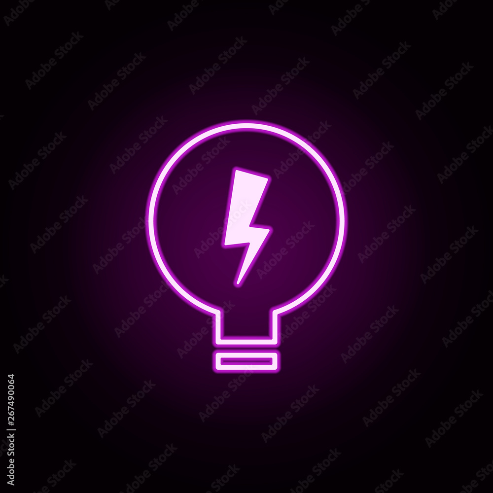 Poster lamp neon icon. elements of finance set. simple icon for websites, web design, mobile app, info grap