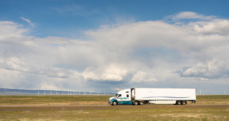 Dramatic Sky High Road Big Rig OTR Transportation