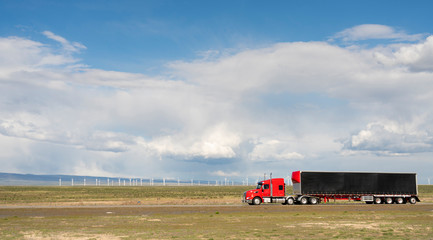 Dramatic Sky High Road Big Rig OTR Transportation