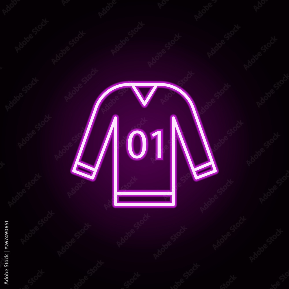 Poster the form neon icon. elements of hockey set. simple icon for websites, web design, mobile app, info g