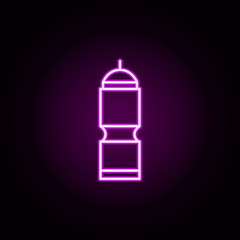 thermos neon icon. Elements of hockey set. Simple icon for websites, web design, mobile app, info graphics