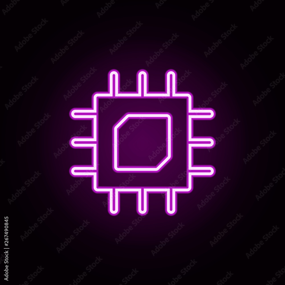 Aufkleber gpu neon icon. elements of internet things set. simple icon for websites, web design, mobile app, in