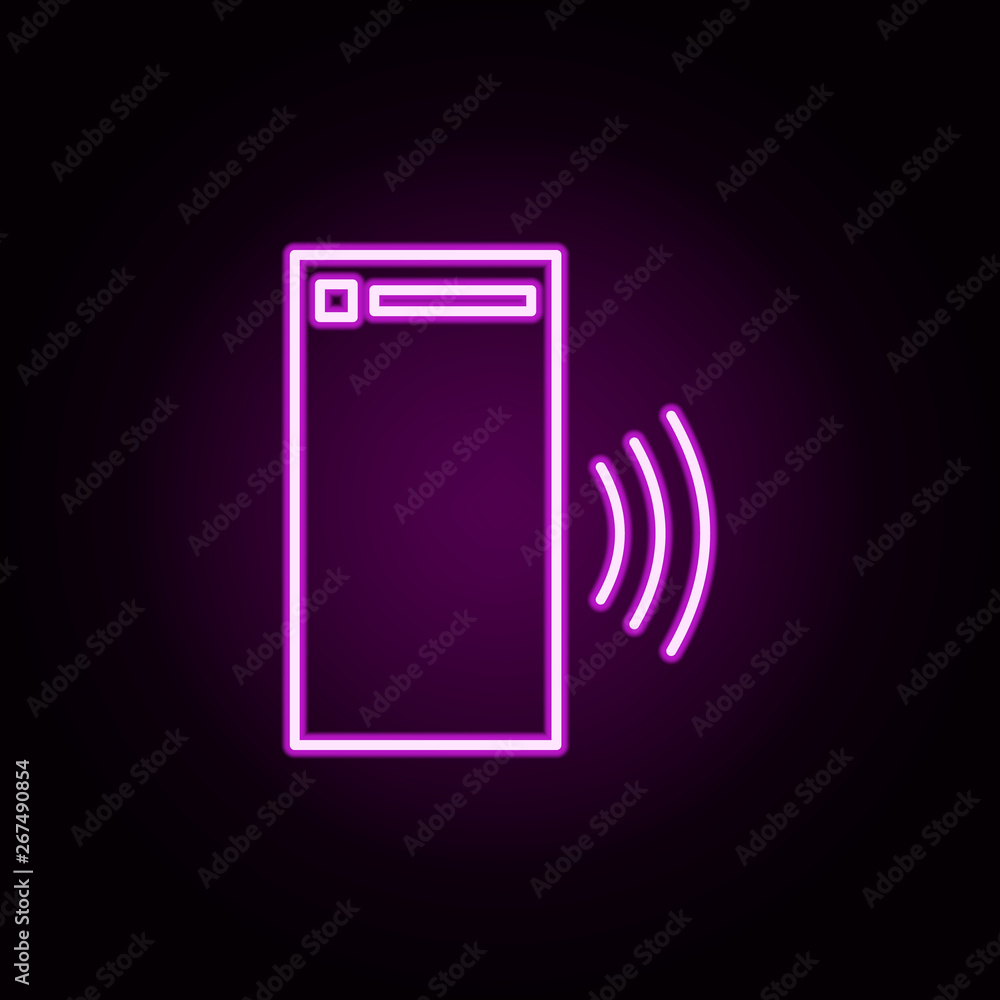 Poster online payment neon icon. elements of internet things set. simple icon for websites, web design, mob
