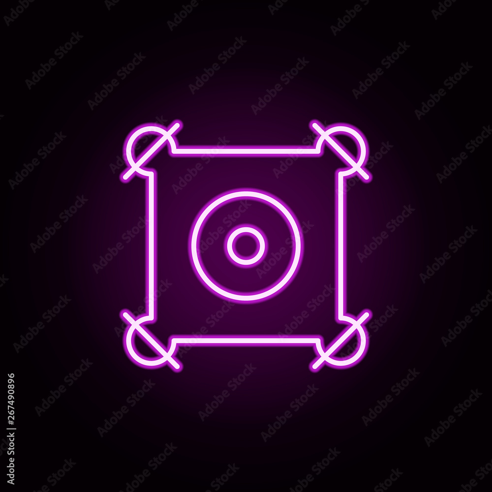 Poster drone neon icon. elements of internet things set. simple icon for websites, web design, mobile app, 