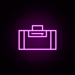 sports bag neon icon. Elements of hockey set. Simple icon for websites, web design, mobile app, info graphics