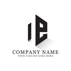 NE initial letter logo design - negative space vector, can used this logo for finance, business,technology, industry