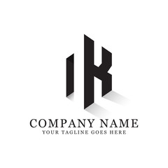 NK initial letter logo design - negative space vector, can used this logo for finance, business,technology, industry
