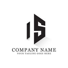 Fototapeta premium NS initial letter logo design - negative space vector, can used this logo for finance, business,technology, industry