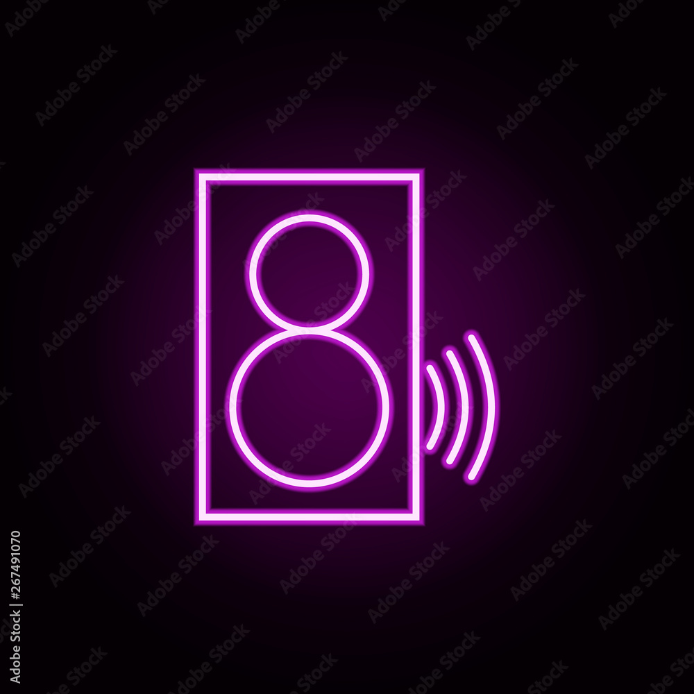 Poster speaker neon icon. elements of internet things set. simple icon for websites, web design, mobile app