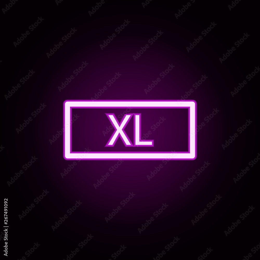 Poster extra large neon icon. elements of laundry set. simple icon for websites, web design, mobile app, in