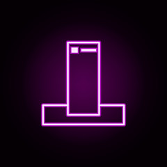 charger neon icon. Elements of internet things set. Simple icon for websites, web design, mobile app, info graphics