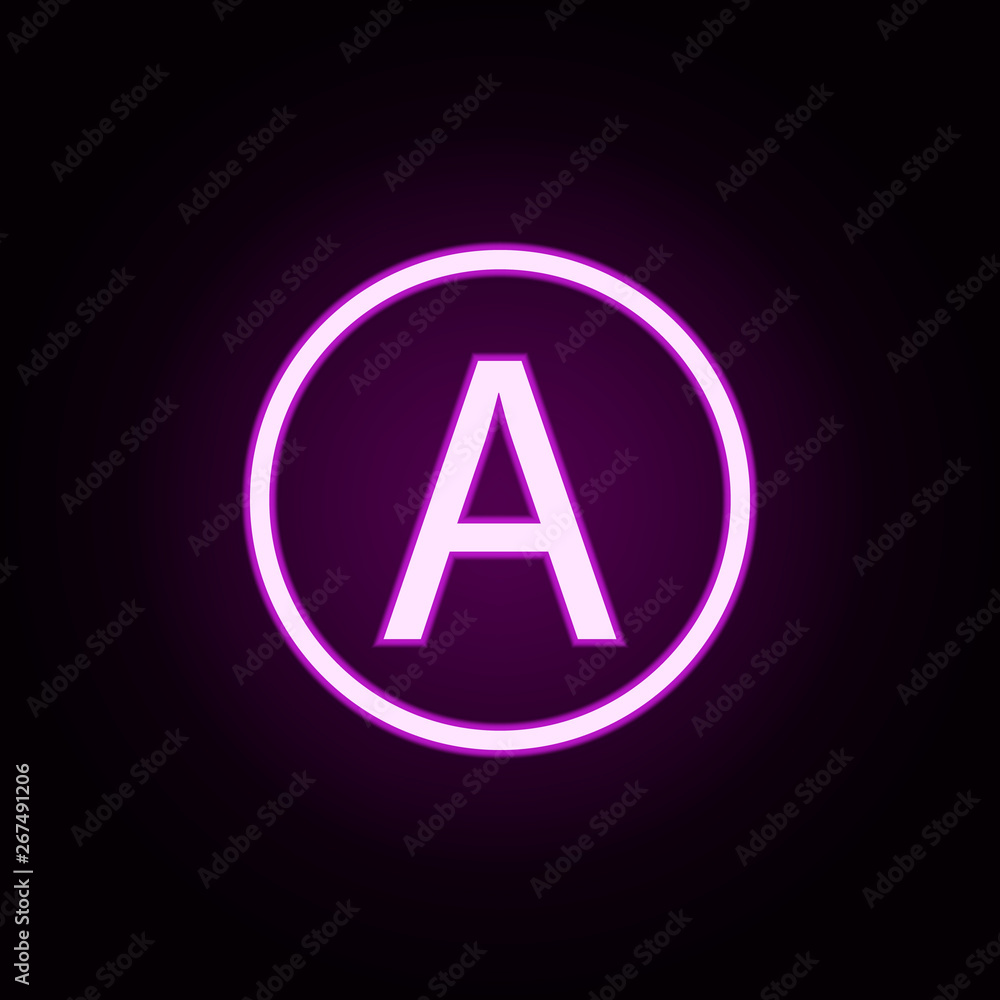 Poster solvent neon icon. elements of laundry set. simple icon for websites, web design, mobile app, info g