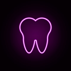 Toothbrush neon icon. Elements of medical set. Simple icon for websites, web design, mobile app, info graphics