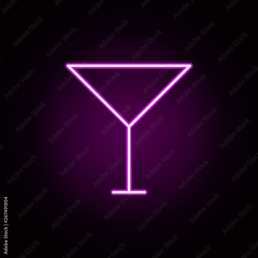 Aufkleber cocktail neon icon. elements of minimal universal theme set. simple icon for websites, web design, m