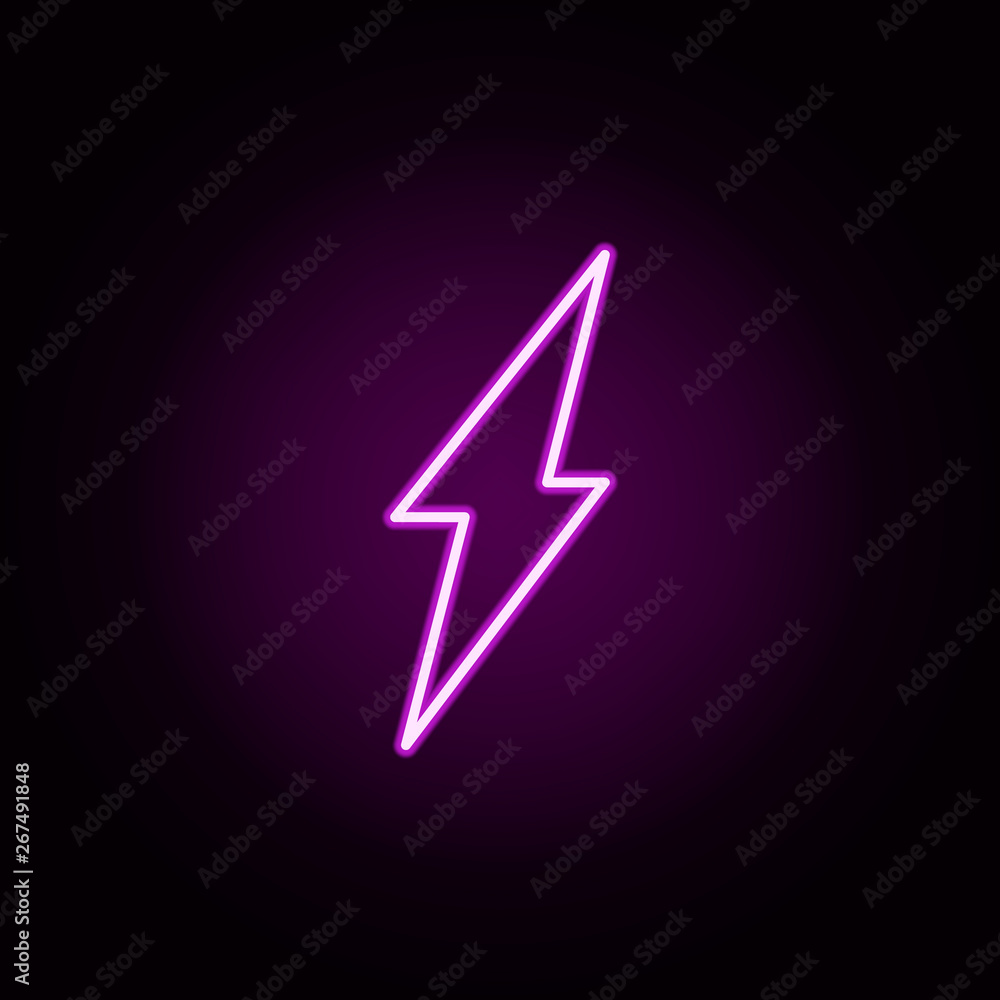 Poster energy neon icon. elements of minimal universal theme set. simple icon for websites, web design, mob