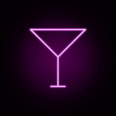 cocktail neon icon. Elements of Minimal universal theme set. Simple icon for websites, web design, mobile app, info graphics