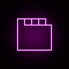 folder neon icon. Elements of Minimal universal theme set. Simple icon for websites, web design, mobile app, info graphics