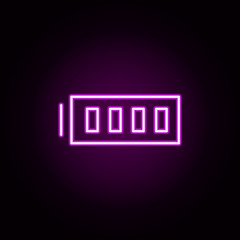 full battery neon icon. Elements of Minimal universal theme set. Simple icon for websites, web design, mobile app, info graphics