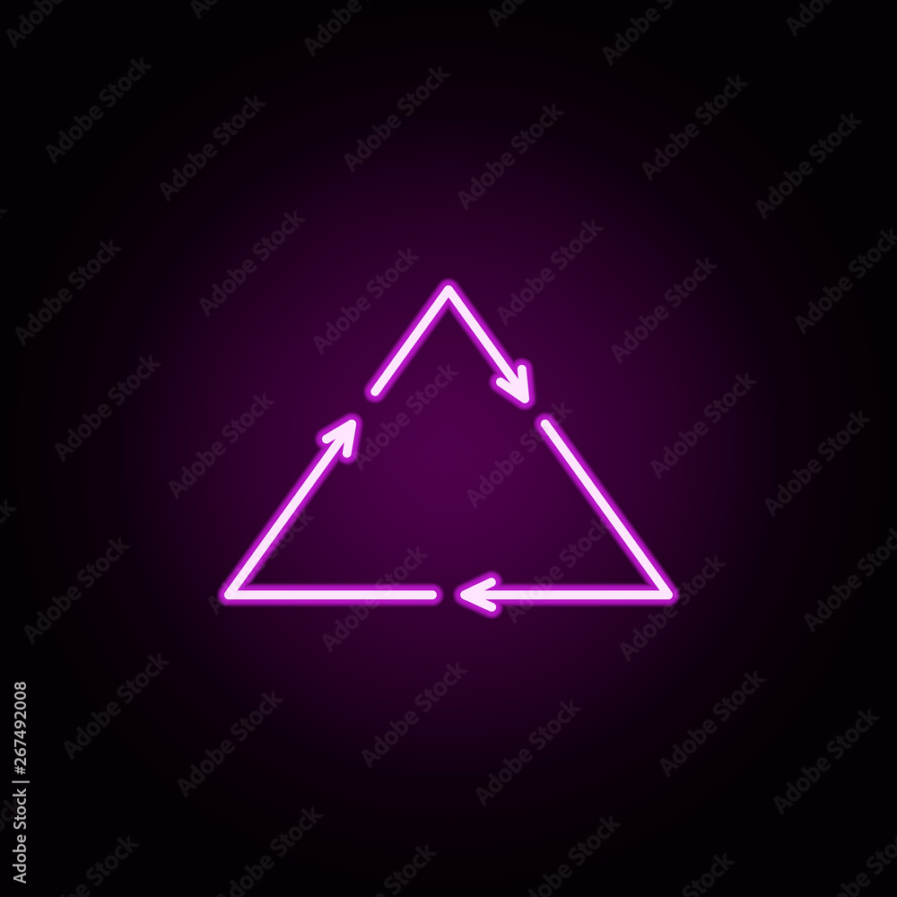 Poster recycling sign neon icon. elements of minimal universal theme set. simple icon for websites, web des
