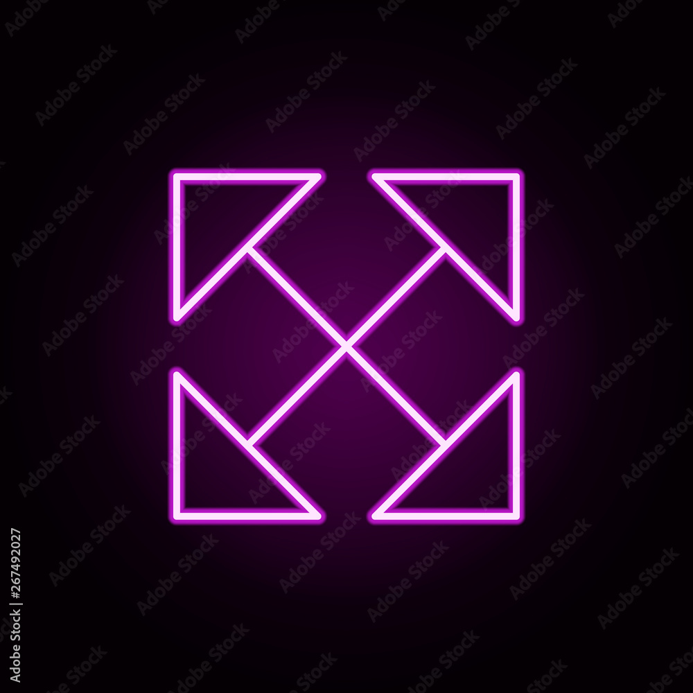 Poster scale neon icon. elements of minimal universal theme set. simple icon for websites, web design, mobi