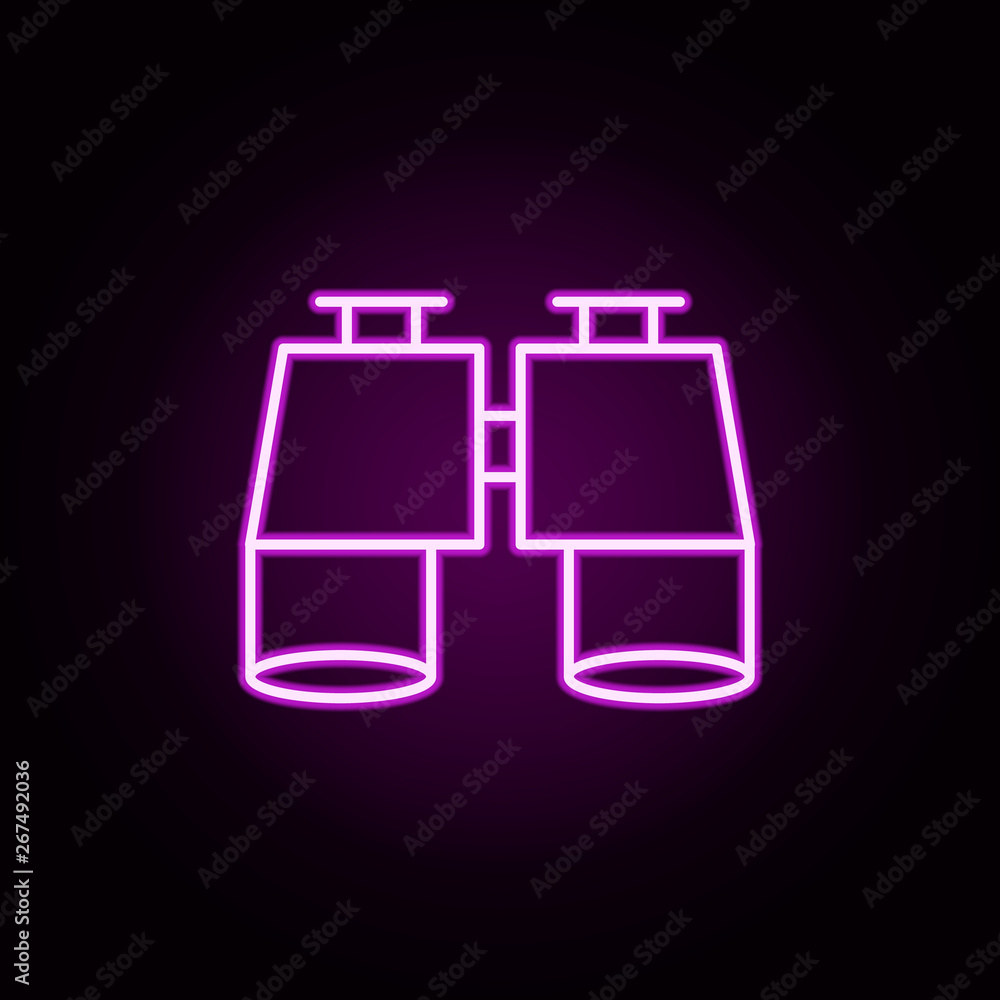 Aufkleber search neon icon. elements of minimal universal theme set. simple icon for websites, web design, mob