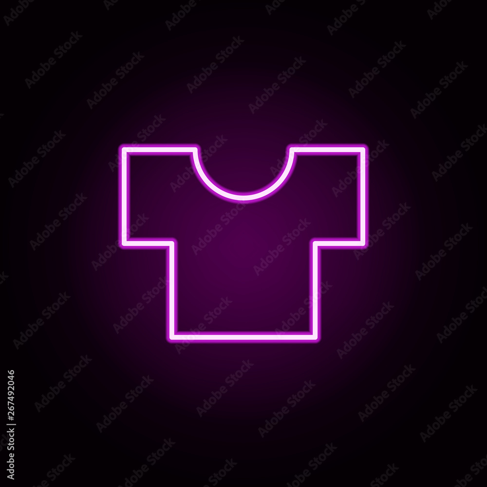 Poster shirt neon icon. elements of minimal universal theme set. simple icon for websites, web design, mobi