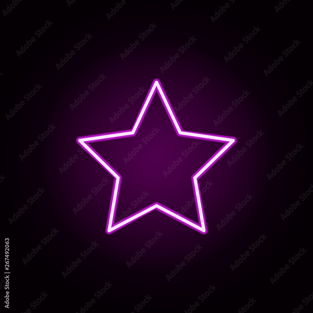 Aufkleber star neon icon. elements of minimal universal theme set. simple icon for websites, web design, mobil