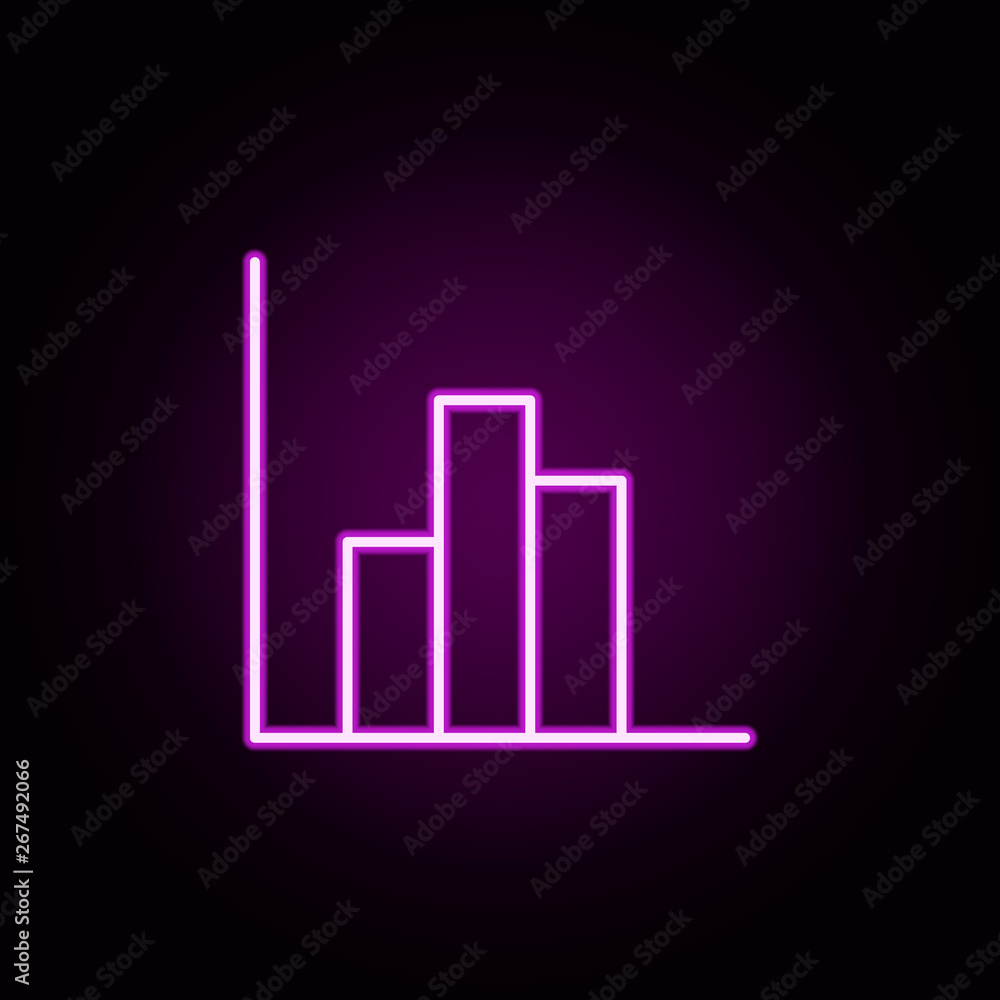 Poster statistics neon icon. elements of minimal universal theme set. simple icon for websites, web design,