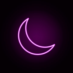 Obraz na płótnie Canvas sleep moon neon icon. Elements of Minimal universal theme set. Simple icon for websites, web design, mobile app, info graphics