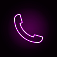 telephone neon icon. Elements of Minimal universal theme set. Simple icon for websites, web design, mobile app, info graphics