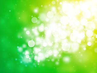 Fototapeta na wymiar Gold and Green sparkle rays lights with bokeh elegant abstract background. Dust sparks background.