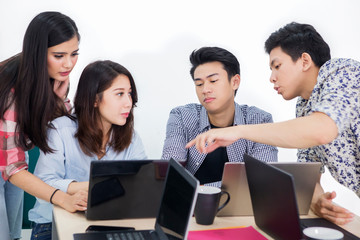 Young freelance team discussing in the meeting