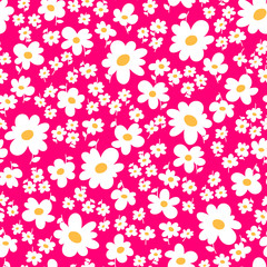 Abstract pretty flower seamless pattern