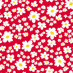 Abstract pretty flower seamless pattern