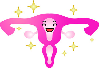 Obraz na płótnie Canvas Illustration of a cute uterus