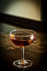 manhattan classic whisky cocktail drink in bar