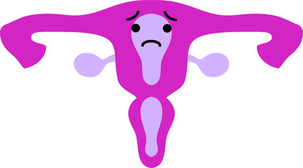 Illustration of a cute uterus