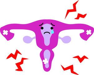 Illustration of a cute uterus