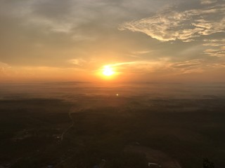 sunset in the mountains