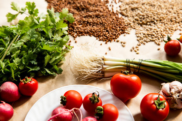 Fresh vegetables. Useful and healthy eating