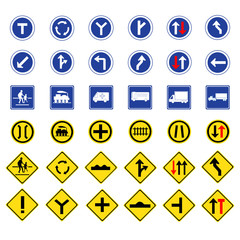traffic road sign collection