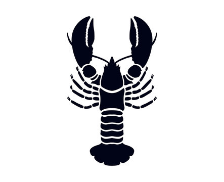 recommend clip art: Lobster or crayfish silhouette vector illustration