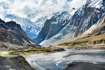 Karakoram range in Pakistan, on the silk road to Pakistan-China border.