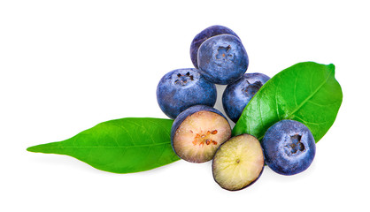 Blueberries isolated on white background