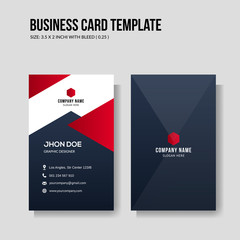 Modern business card vertical template