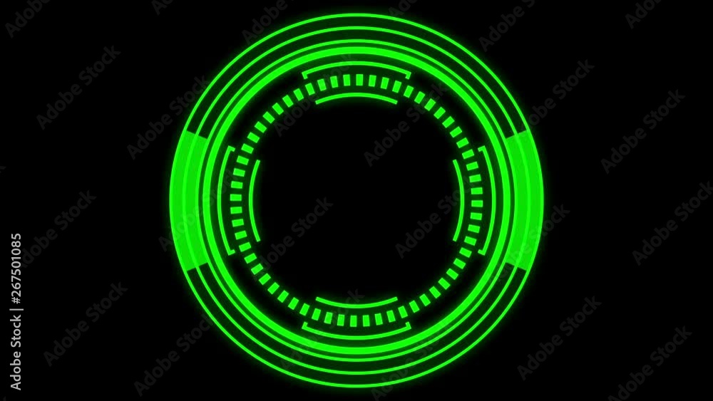 Poster hud element - futuristic loading pending screen, loopable parts, alpha mask included - motion graphi