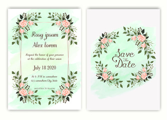 Fototapeta na wymiar Wedding invite, invitation, save the date card design with elegant lavender garden anemone.