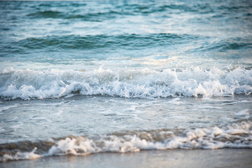 wave beach background sea and sandy beautiful blue ocean